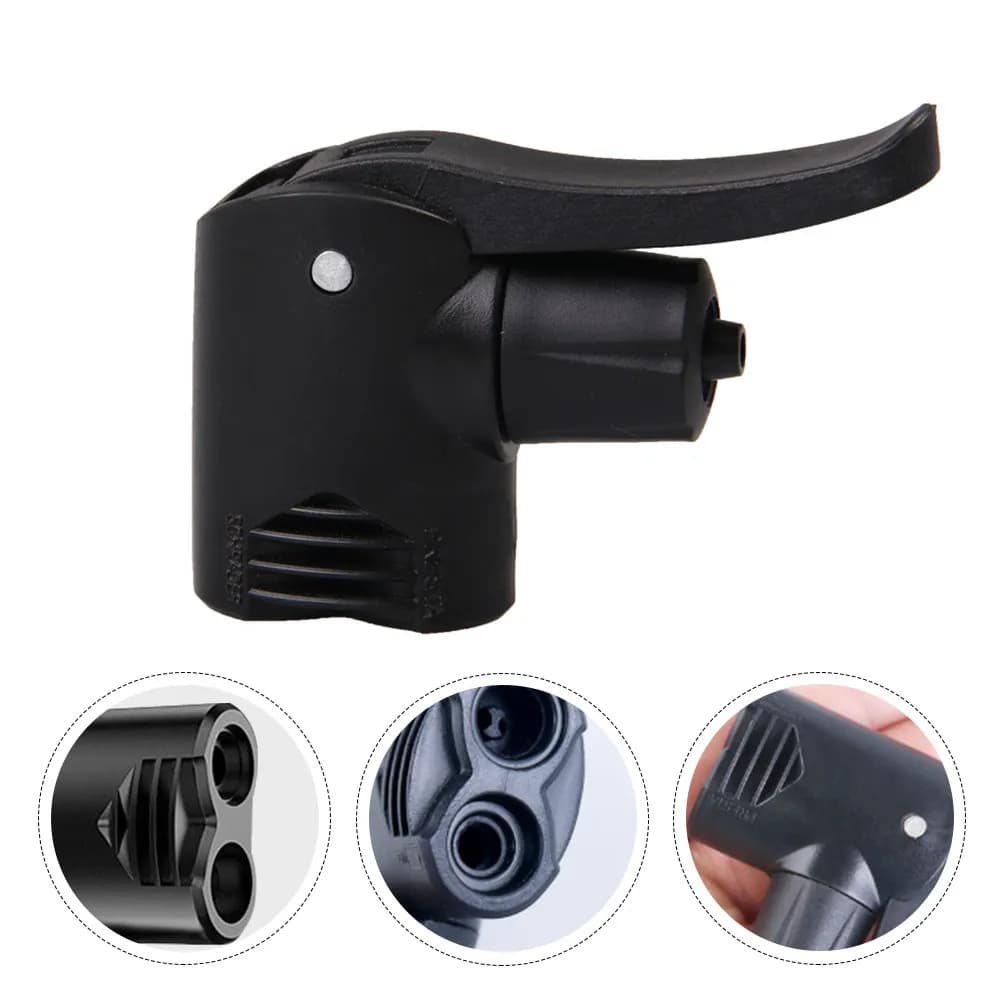 Set di 3 Adattatori per Pompa Bici, Doppio Ugello, Compatibile con Valvole Americane e Britanniche, Facile da Usare e Portatile