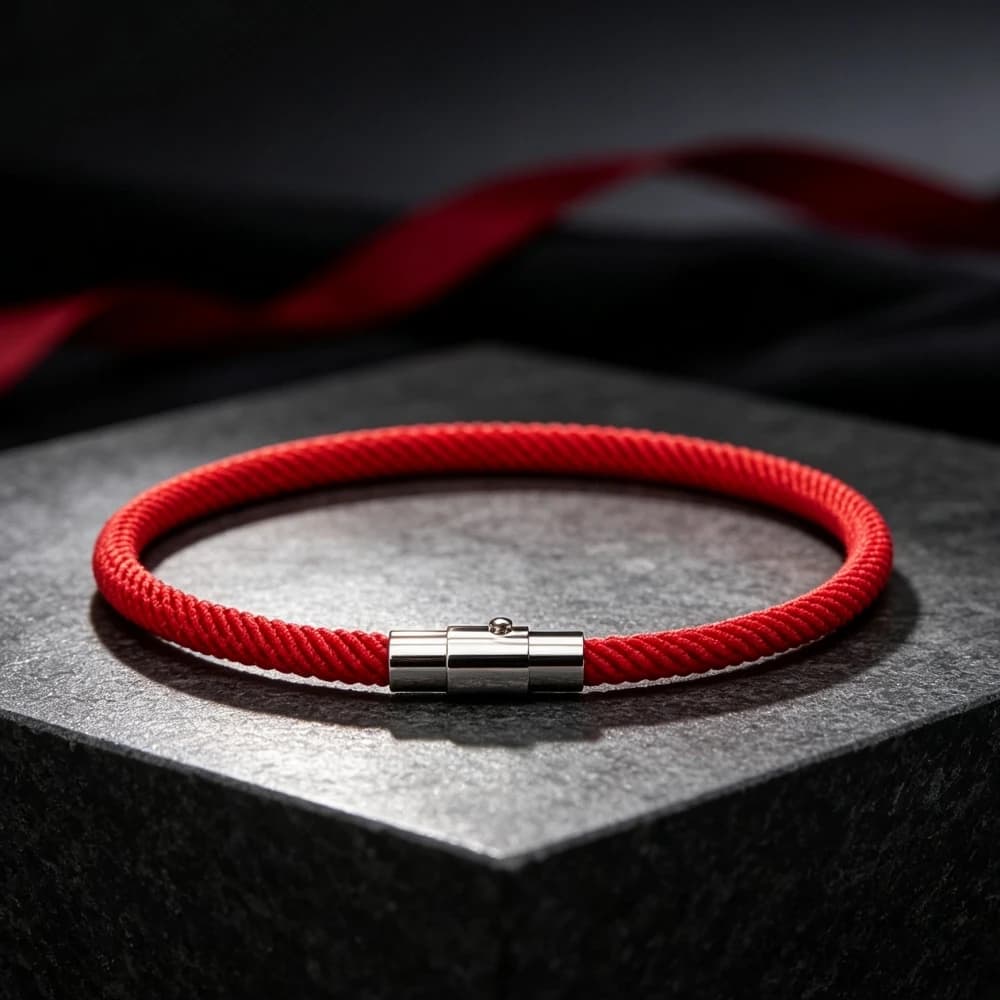VOQ Nuovo braccialetto con chiusura magnetica Braccialetti con cordino rosso fortunato per coppia Regalo di gioielli romantici di San Valentino all'ingrosso