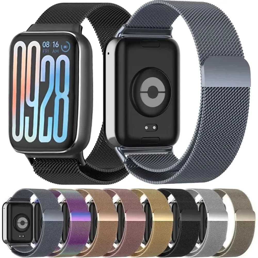 Cinturino ad anello milanese per Xiaomi Mi Band 9 Pro/Mi Band 8 Pro Cinturino magnetico in metallo per Redmi Watch 5 4 Accessori