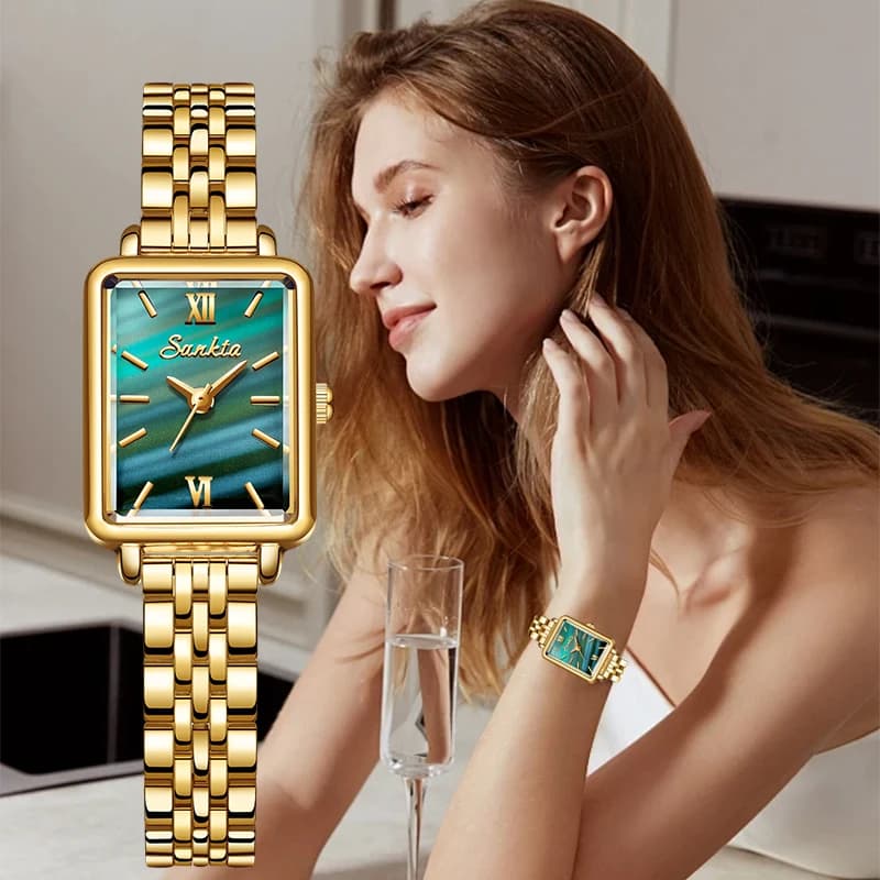 Nuovo LIGE Sunkta moda elegante orologio da donna al quarzo semplice lusso casual braccialetto impermeabile regali romantici orologi da polso da donna