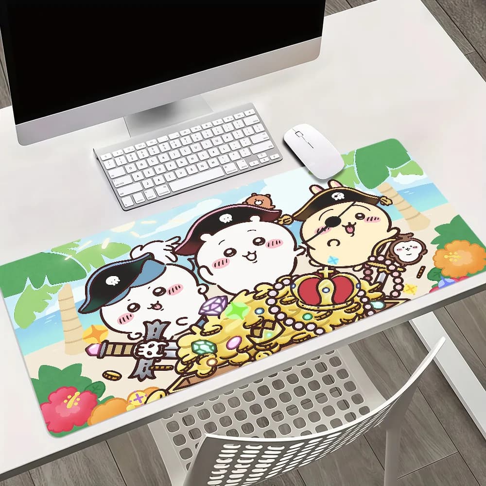 Kawaii Cartoon Art C-C-chiikawa Mouse Pad Non-slip Lockedge Thickened Desktop MousePad Large Comfort Gaming Office Student