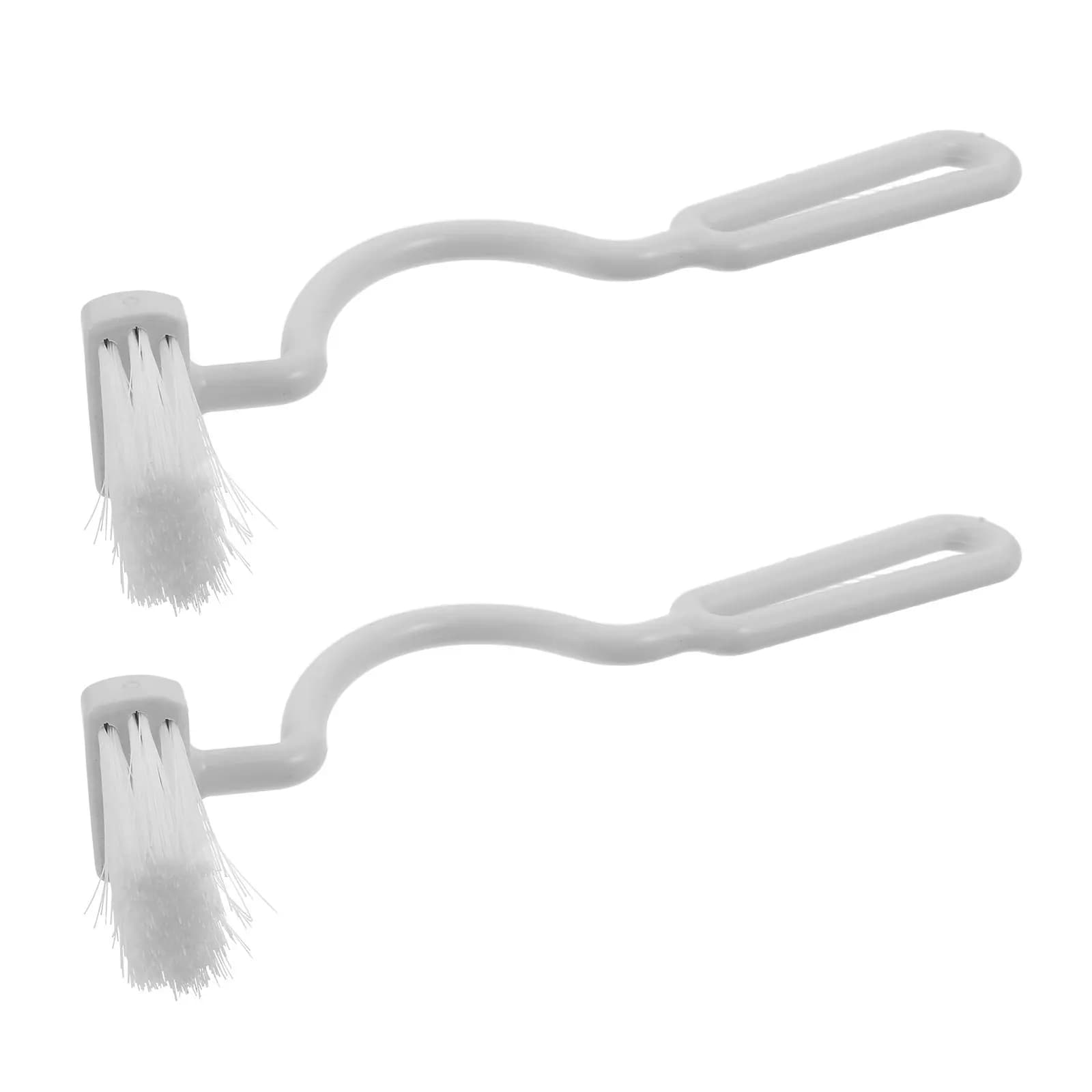 Set di 2 Spazzole per Pulizia Profonda del Bagno, Strumento per Pulire gli Angoli del WC, Spazzole Curve con Manico per Pulizia