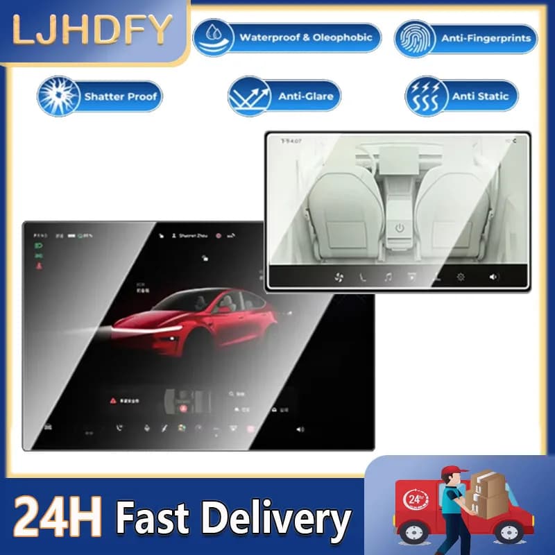 For Tesla Model Y YL 2026 Juniper 16 Inch Tempered Glass Screen Protector HD Center Control Film Installation tool