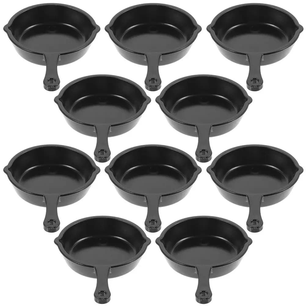 20Pcs Miniature Frying Pans Set Realistic Plastic Cookware for Dollhouse Kitchen Decoration Simulation Cooking Play Accessories