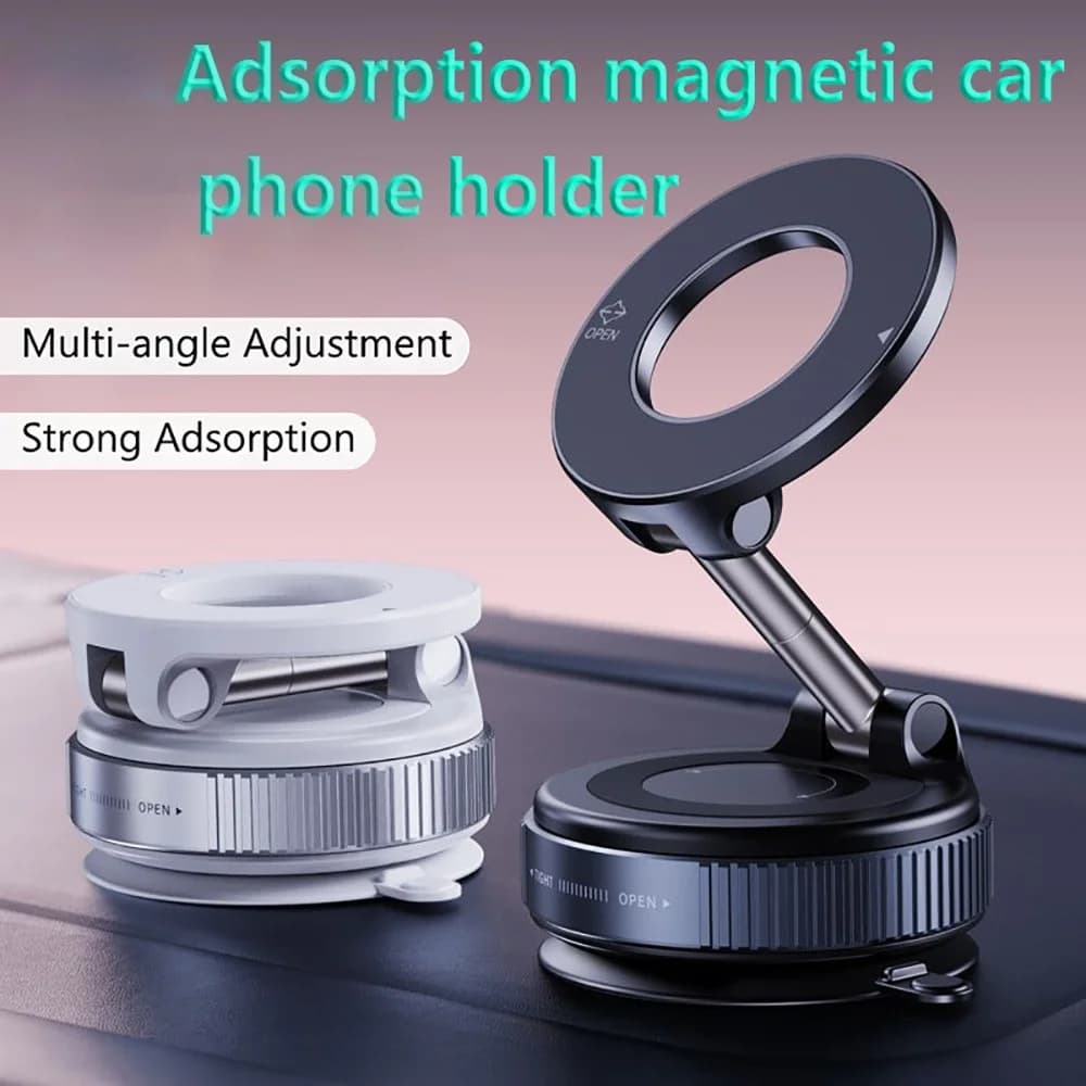 Supporto magnetico per telefono cellulare per auto Supporto per ventosa pieghevole girevole a 360 gradi Supporto per smartphone ad adsorbimento universale portatile