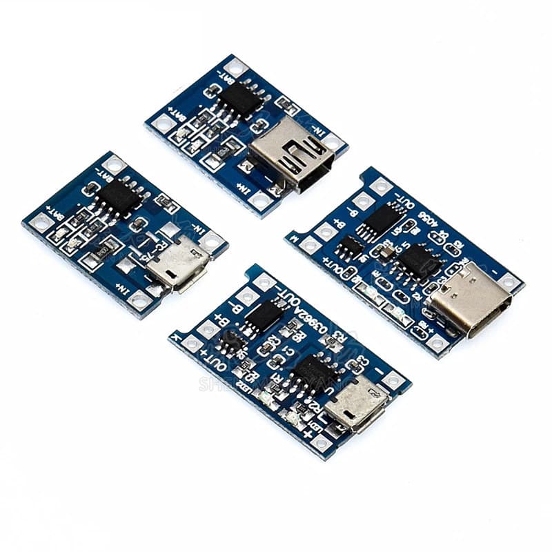Type-c/Micro/Mini USB TP4056 18650 Lithium Battery Charger Module 5V 1A Charging Board With Protection Dual Functions TP4056 1a