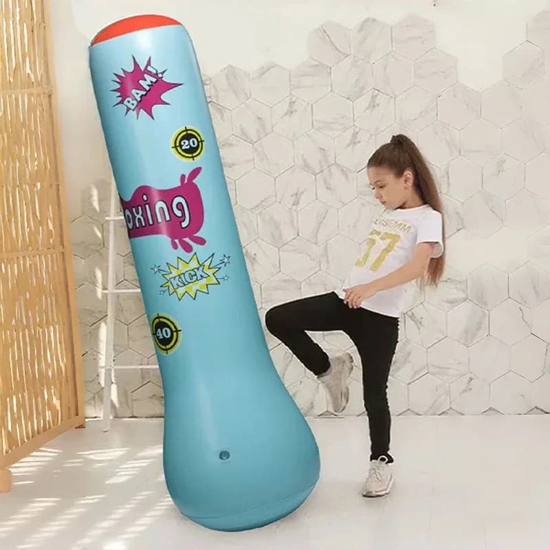 Children's PVC Inflatable Boxing Bag, Fitness Training Boxing Column, Children's Boxing Bag, Pressure Relax Sand Bag