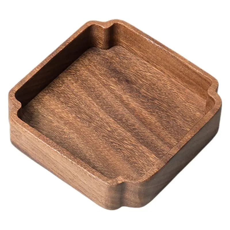 Ciotola in Legno Massello Stile Giapponese a Forma di Fiore di Prugna, Piatto per Frutta, Scatola Quadrata per Snack e Frutta Secca, Vassoio per Conservazione di Caramelle e Snack