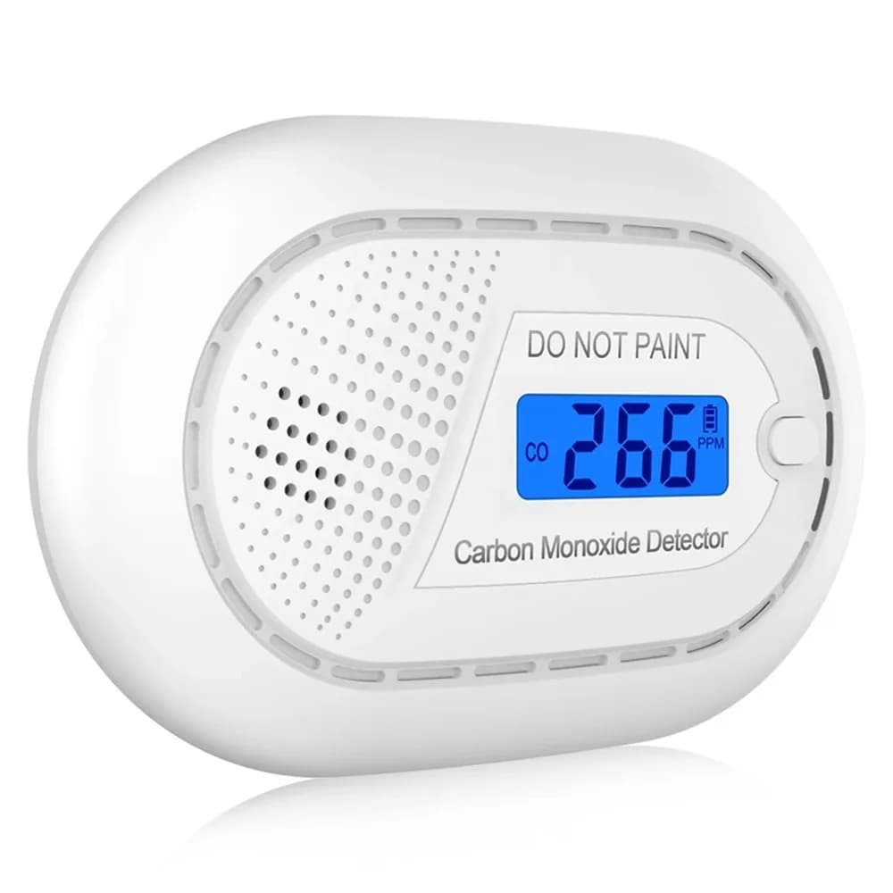 Carbon Monoxide Detector EN50291 Standard CO Alarms System Rechargeable Chemical Battery Smoke Detector for Home Safety