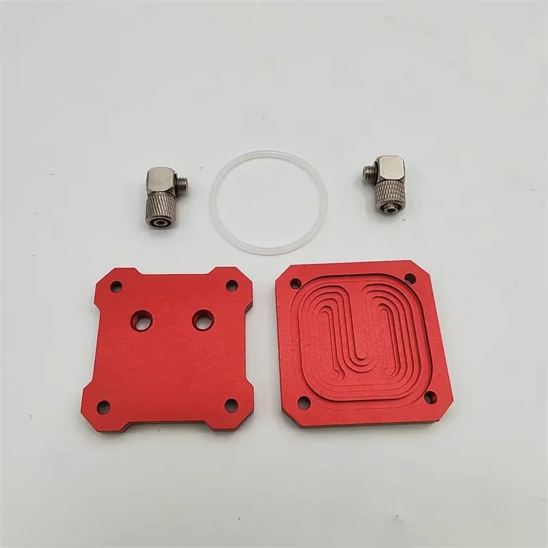 Funssor Nema17 motore passo-passo piastra di raffreddamento ad acqua raffreddamento ad acqua lavorato a CNC in alluminio per motori stampante 3D