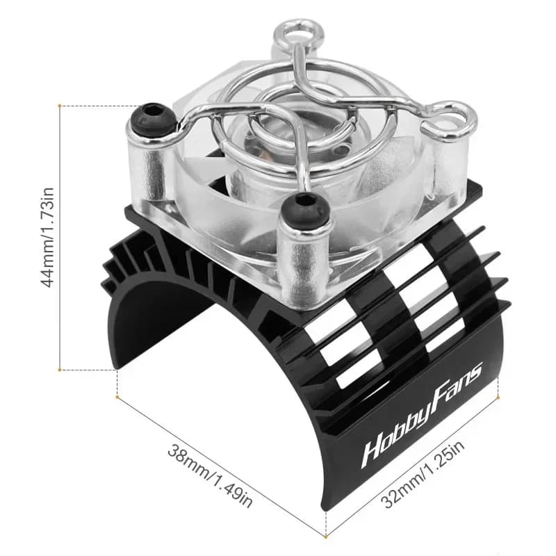 Radiatore per Motore Brushless RC 5V con Ventola di Raffreddamento 5V LED Dissipatore di Calore per Auto RC 540 550 3650 F540 3660 3670