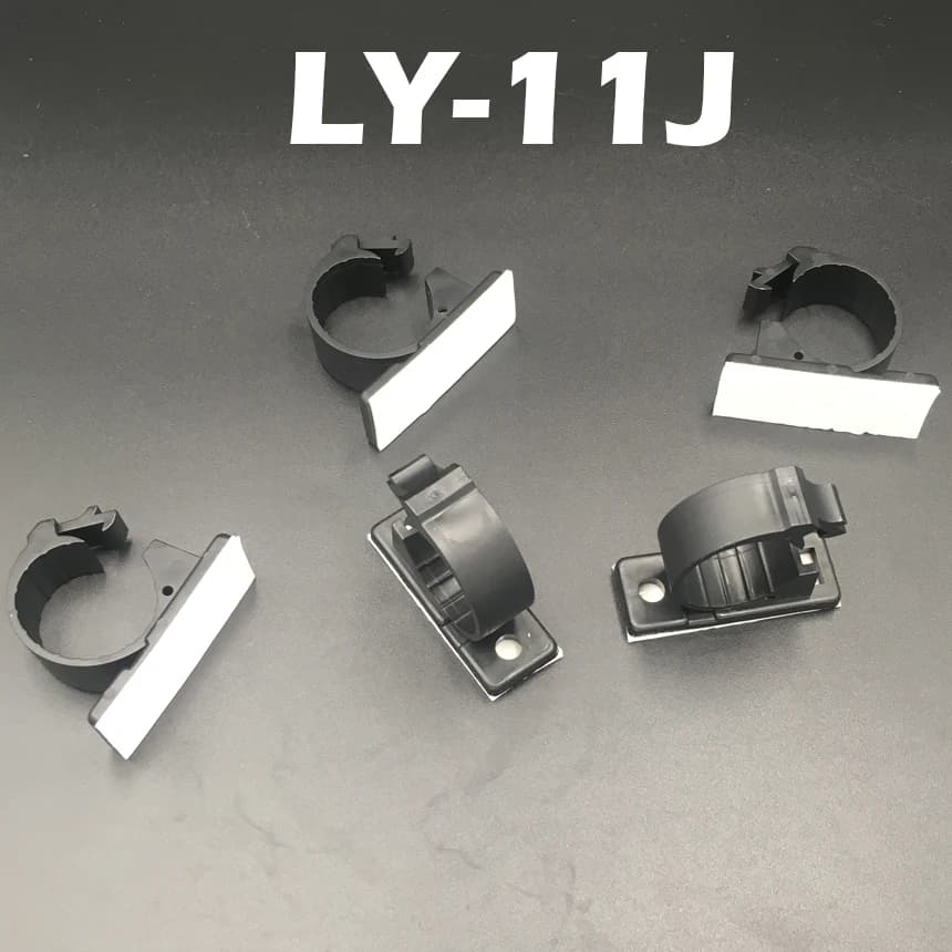 22 pz LY-11J 15mm Diametro Autoadesivo Regolabile Fisso Vite di Montaggio Base Staffa Supporto di Gestione del Cavo Cablaggio Morsetto clip del cavo
