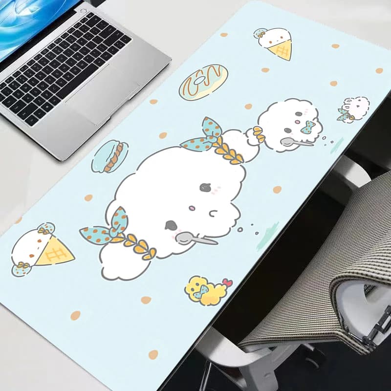 Cogimyun game mouse mat, large natural rubber mouse mat with reinforced edge, XXL durable game mouse mat