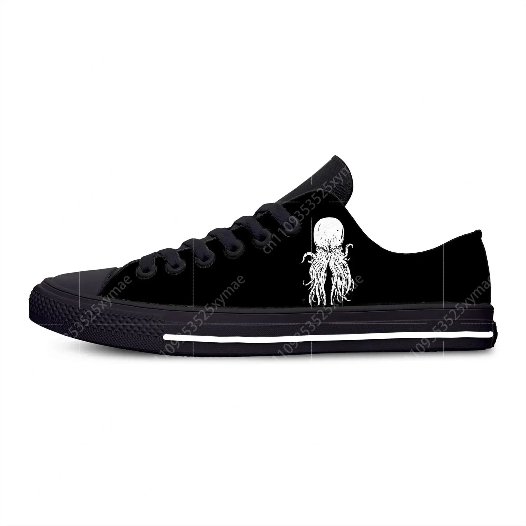 Scarpe Casual in Tessuto con Stampa 3D di Tentacoli di Cthulhu, Ispirate a Lovecraft, Leggere e Traspiranti, Sneakers Unisex