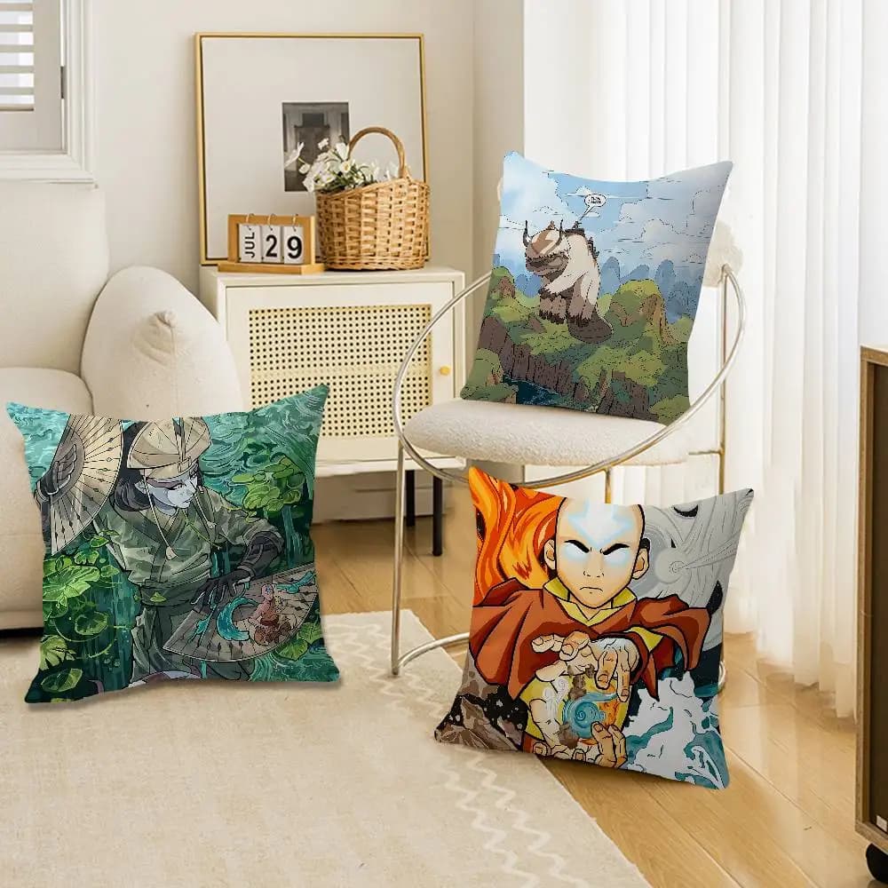 Fodera per cuscino decorativa Avatar The Last Airbender per divano, decorazione per la casa, federe per cuscini