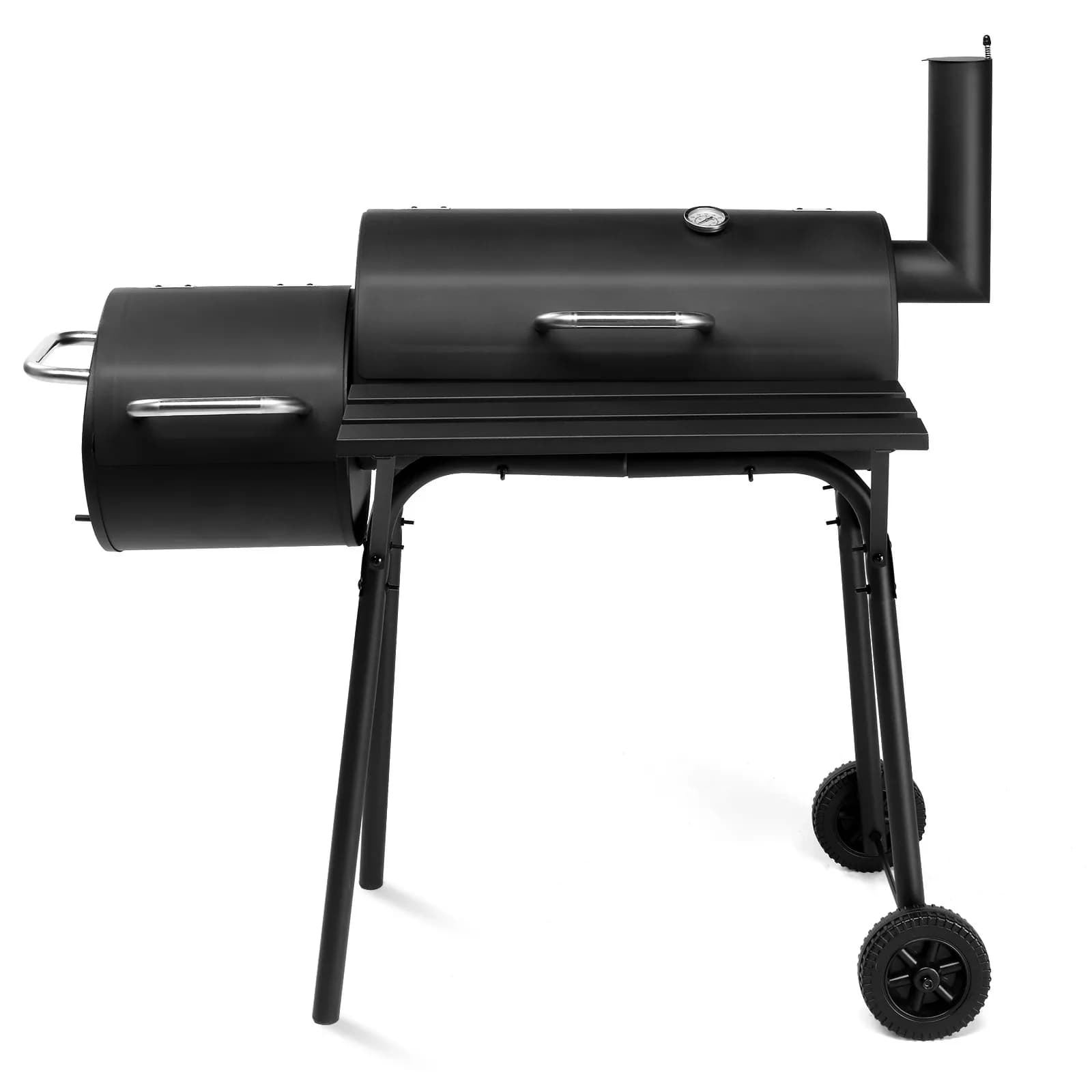 Fornello a Carbone per Barbecue da Esterno a Forma di Fusto, Griglia per Picnic e Affumicatore