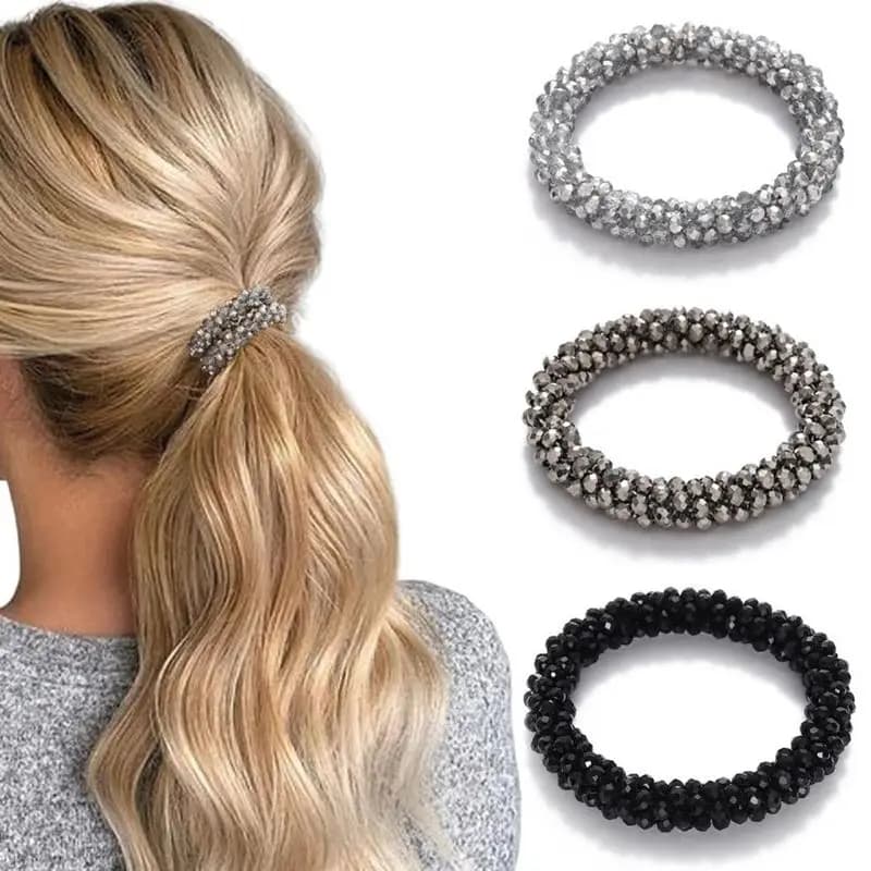1/3 pezzi Fascia per temperamento, accessori per capelli in cristallo di lusso leggero, bracciale, fascia per capelli, elastico, accessori versatili