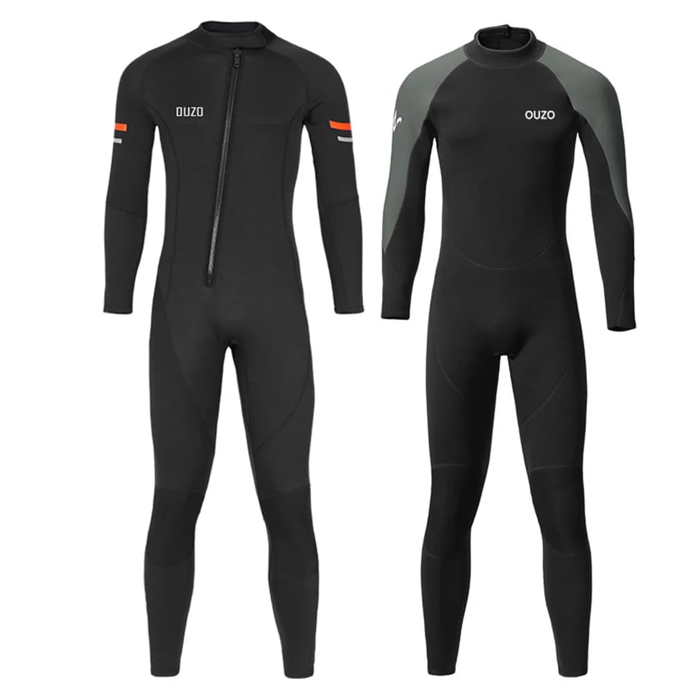 Muta in Neoprene 3mm per Uomo, Monopezzo, Calda, per Immersioni, Surf, Snorkeling, Nuoto Invernale, con Cerniera, Abbigliamento Termico