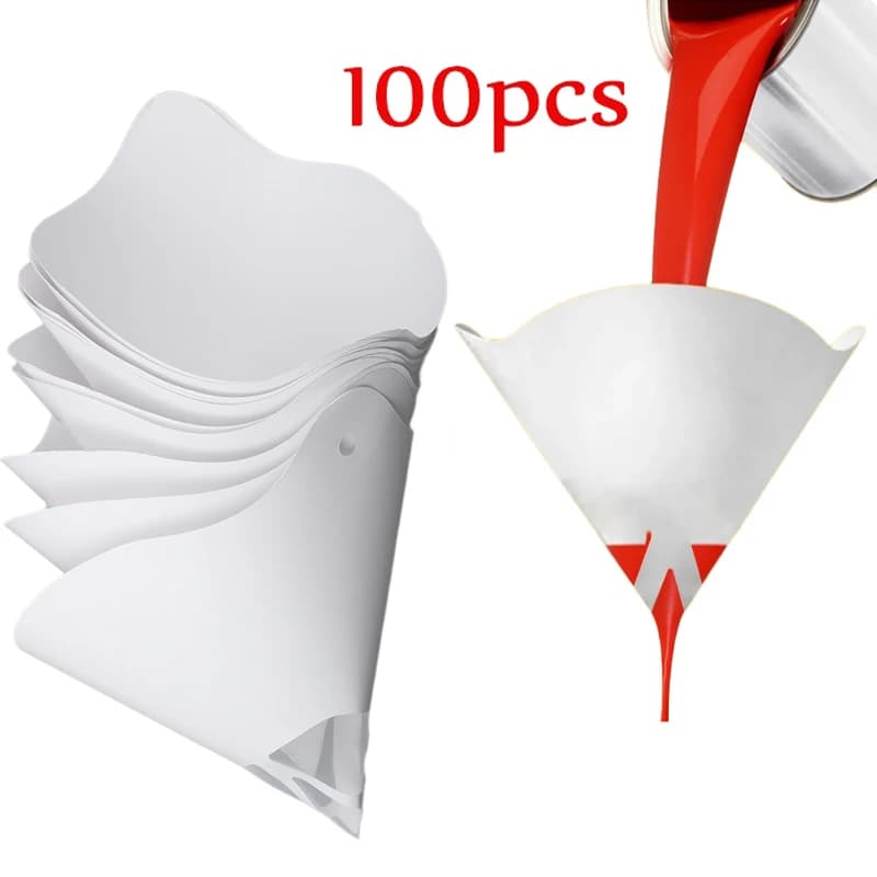 10x19 cm Filter paper for paint 100 micron Car paint Spray Mesh Paper filter Funnel disposable conical escape funnel