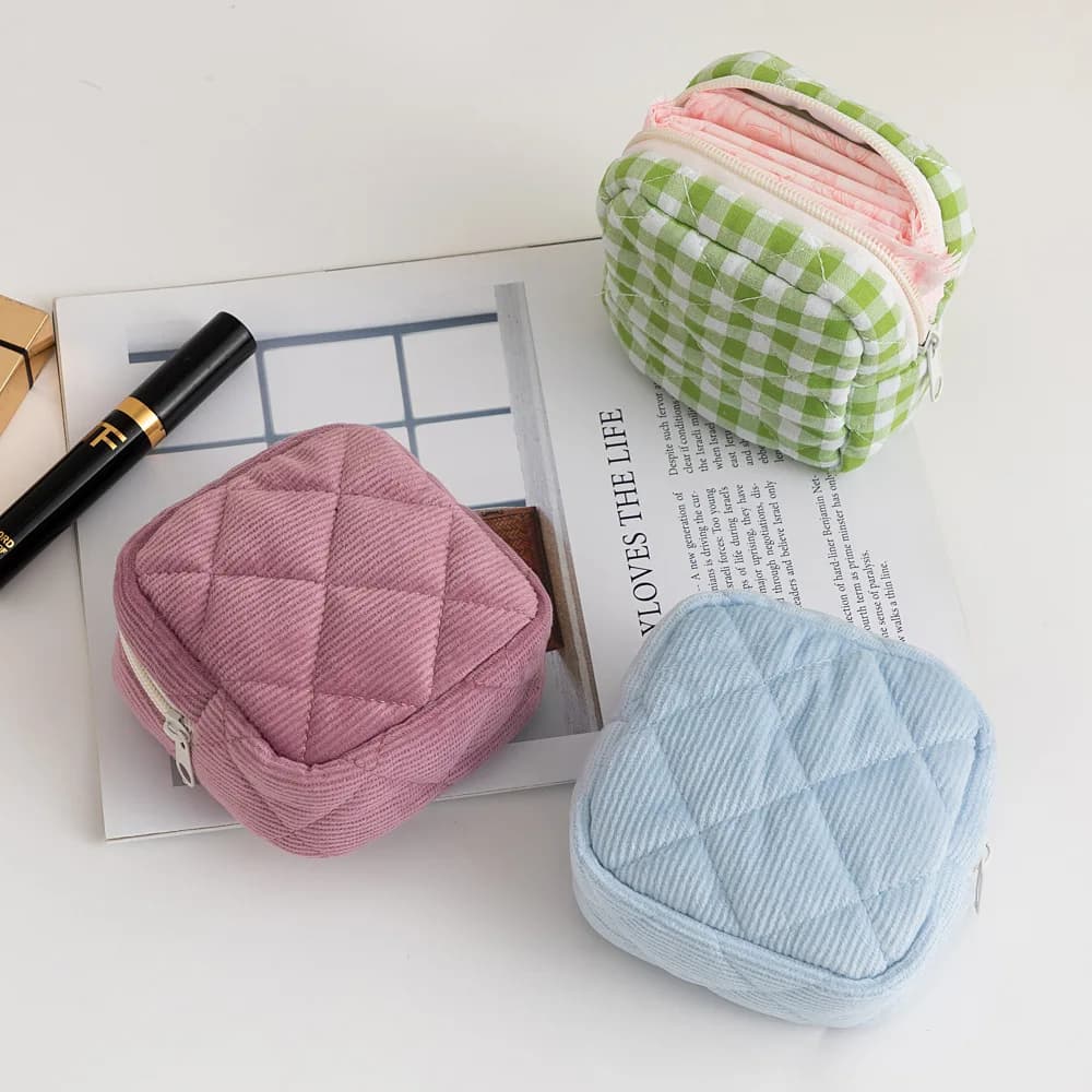 Borsa portaoggetti in velluto a coste, borsa per il trucco, borsa per articoli da toeletta, borsa per cosmetici da donna, regalo da viaggio
