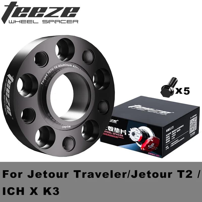 Teeze PCD 5x108 CB 60.1 For Chery Jetour Traveler T2 / ICH X K3 Flange Plate Wheel Spacers Aluminum Hub Widened Adapter 1Piece