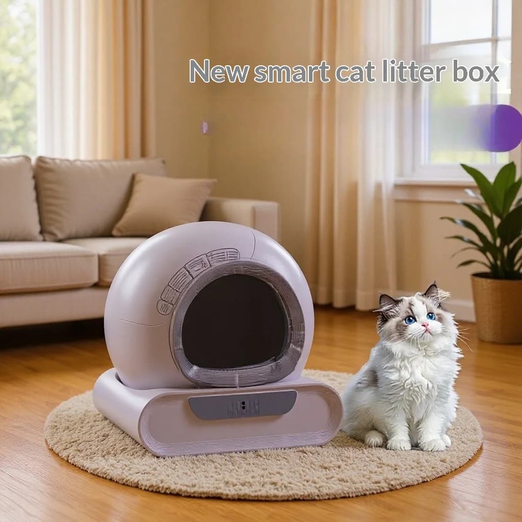 Nuovissima Lettiera Intelligente Completamente Automatica per Gatti, con Pulizia Automatica e Controllo degli Odori, Extra Large per Gatti da Interno