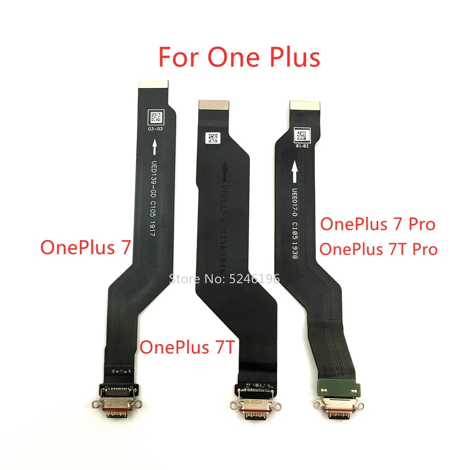 1pcs USB Charging Port Charger Base Connector Soft Cable For OnePlus 7 OnePlus 7T For OnePlus 7 Pro OnePlus 7T Pro Replace Part.