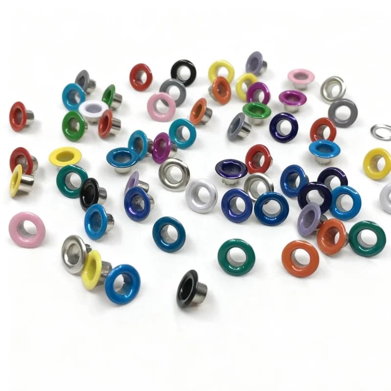 201 Pezzi Occhielli Misti in Acciaio Inossidabile da 5mm con Rondelle, per Scarpe, Borse, Riparazione Pelle, Teloni, Etichette
