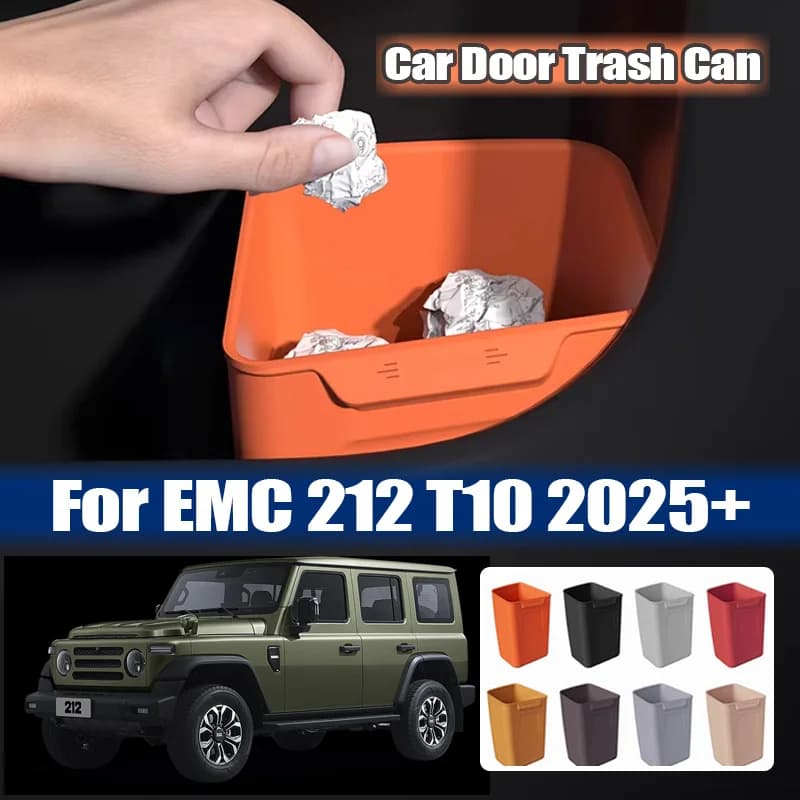 Car Storage Box For EMC 212 T10 2025+ Silicone Door Trash Waterproof Can Umbrella Storage Organizer Auto Interior Accessories
