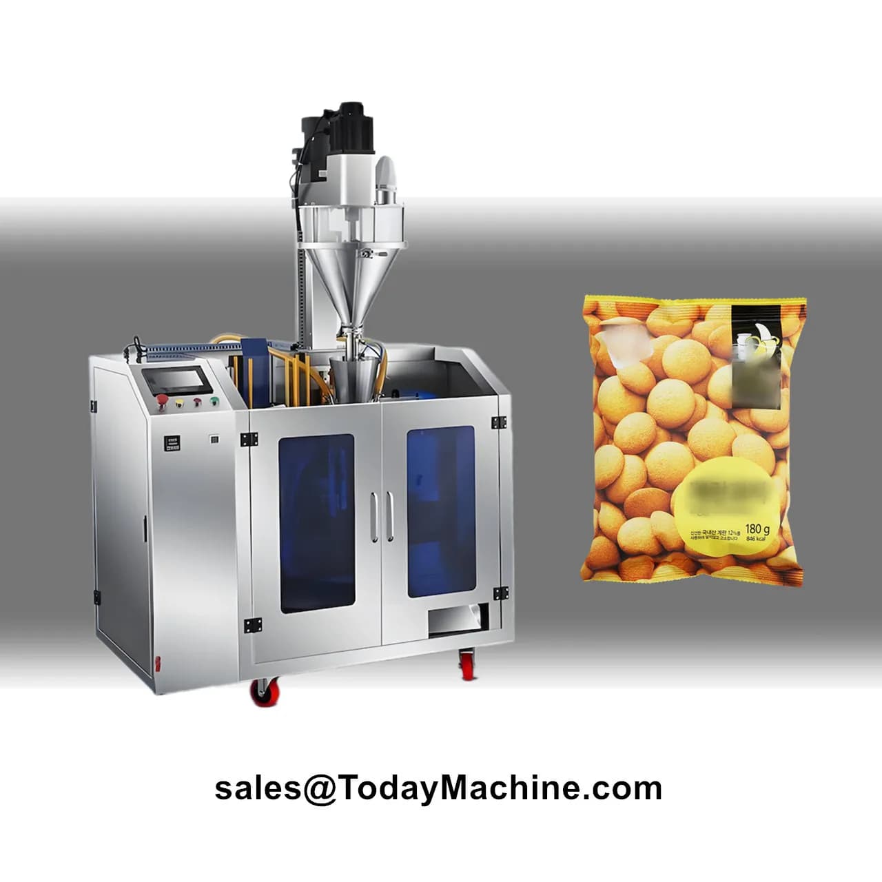 Macchina Automatica per il Confezionamento di Snack, Frutta, Patatine, Cereali, Caramelle Congelate e Pesche Essiccate in Sacchetti Preformati