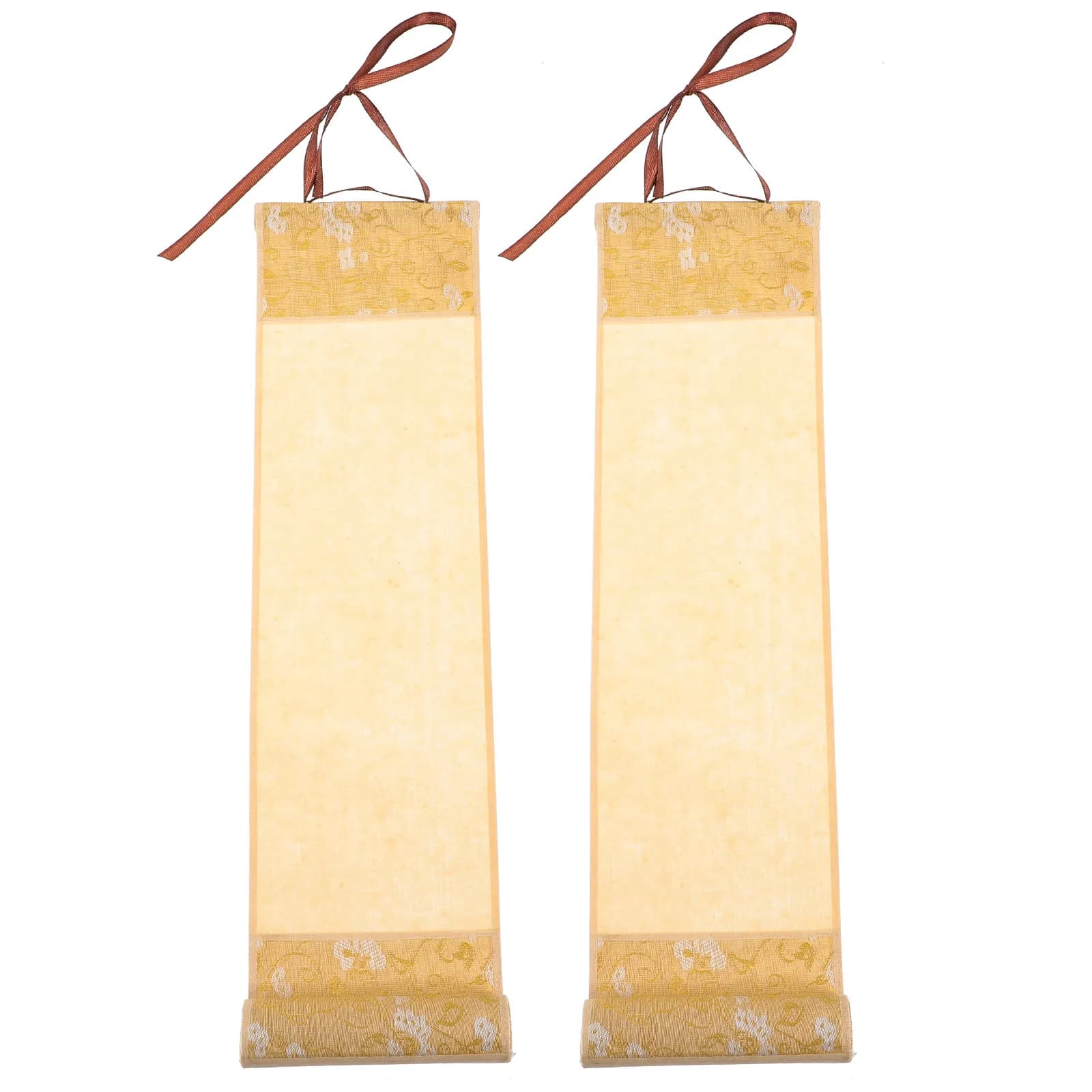 2Pcs Chinese Painting Paper Scroll Kit for Calligraphy Practice Writing Art DIY Project Long-Lasting Blank Hanging Scroll Paper
