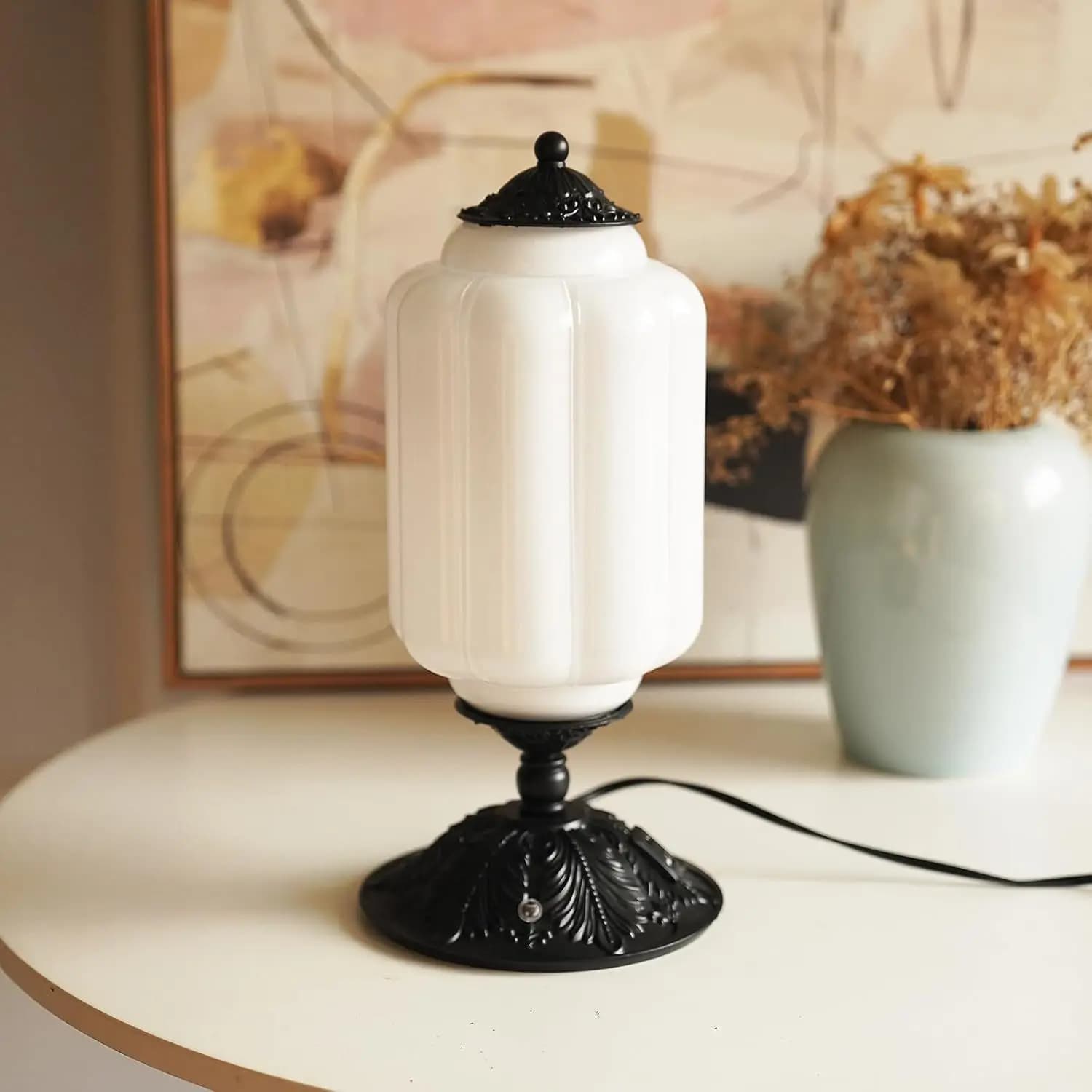 Lampada da scrivania piccola in rame Pumpkin, dimmerabile a sfioramento continuo con ricarica USB/Type-C, lusso leggero