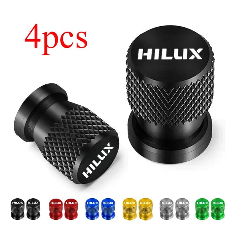 Car tyre valve caps, tyre stem covers, dustproof and waterproof, 4 pieces for TOYOTA HILUX accessories