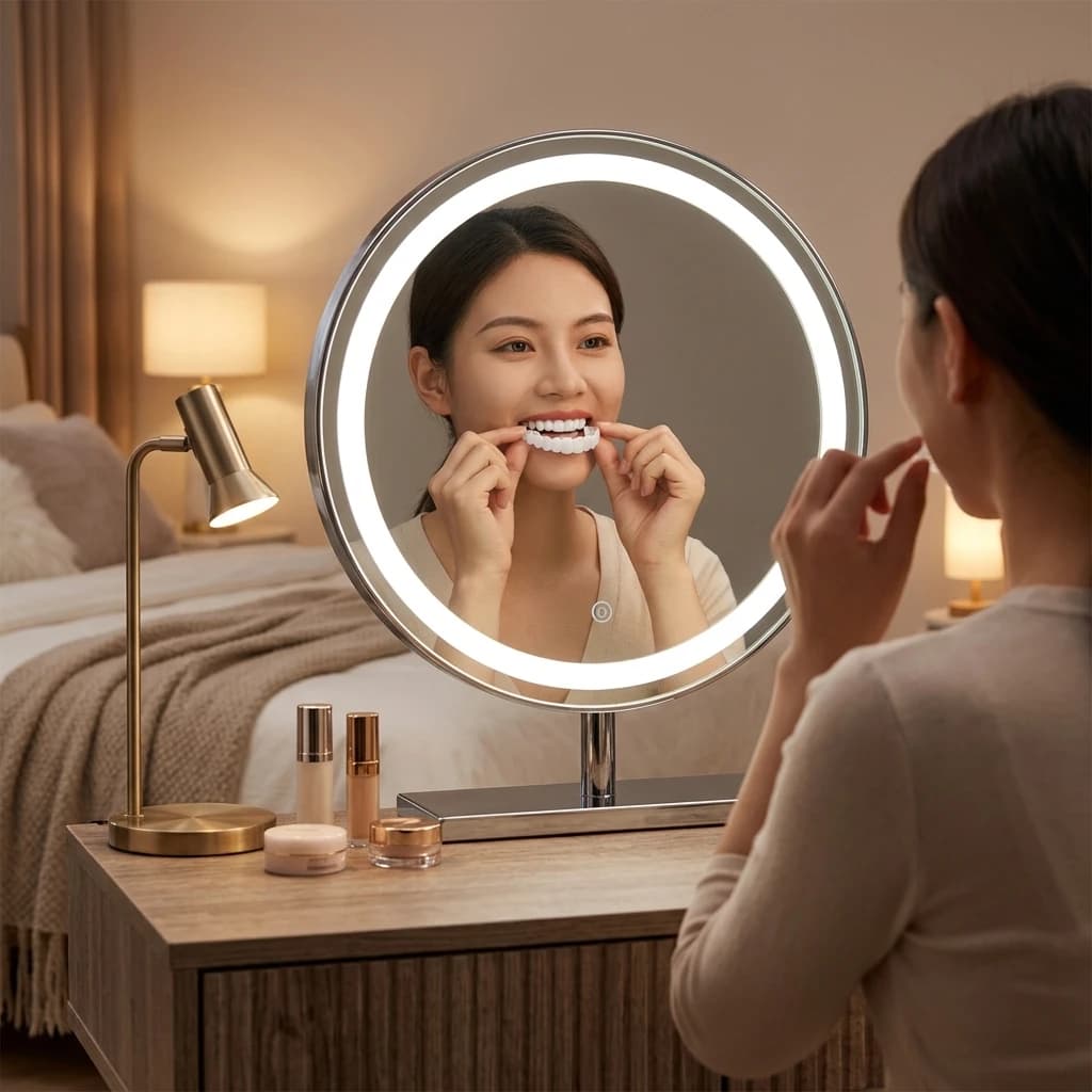 Copertura per Denti Temporanea Leggera e alla Moda, Faccetta Sottile Rimovibile per Sbiancamento Istantaneo, Accessorio Quotidiano per un Sorriso Bellissimo CK848