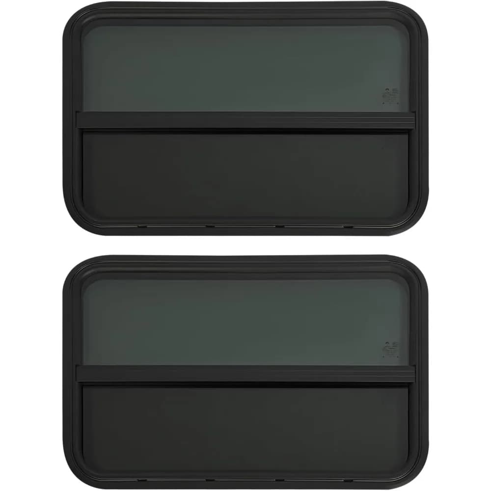 30 W x 20 H vertical sliding motorhome window with camper trailer cladding rings, suitable replacement 0.12-0.24