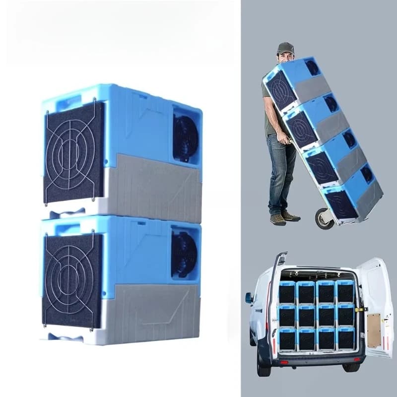 Deumidificatore industriale commerciale da 45 litri/giorno con pompa di scarico automatica ultra-silenziosa per la ripristinazione dei danni da acqua