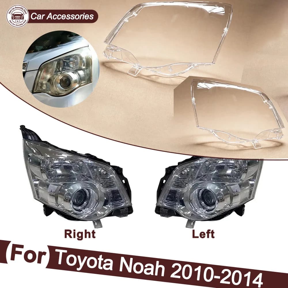 For Toyota Noah 2010-2014 Headlamp Cover Shade Headlight Transparent Lens Lamp Shell Masks Plexiglass Replace Original Lampshade
