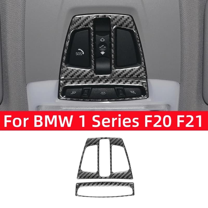 Accessori Interni in Fibra di Carbonio per BMW F30 F20 F34 F46 X5 F15 X6 F16 X1 F48, Cornice Decorativa per Pannello Luce di Lettura