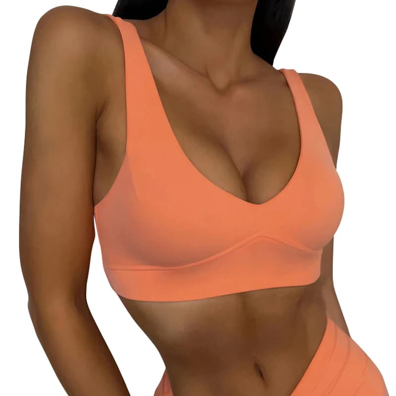 Donne compressione elastico morbido ad asciugatura rapida collo alto reggiseno da corsa Indoor Sexy sport intimo palestra cyclette esercizio Yoga reggiseno