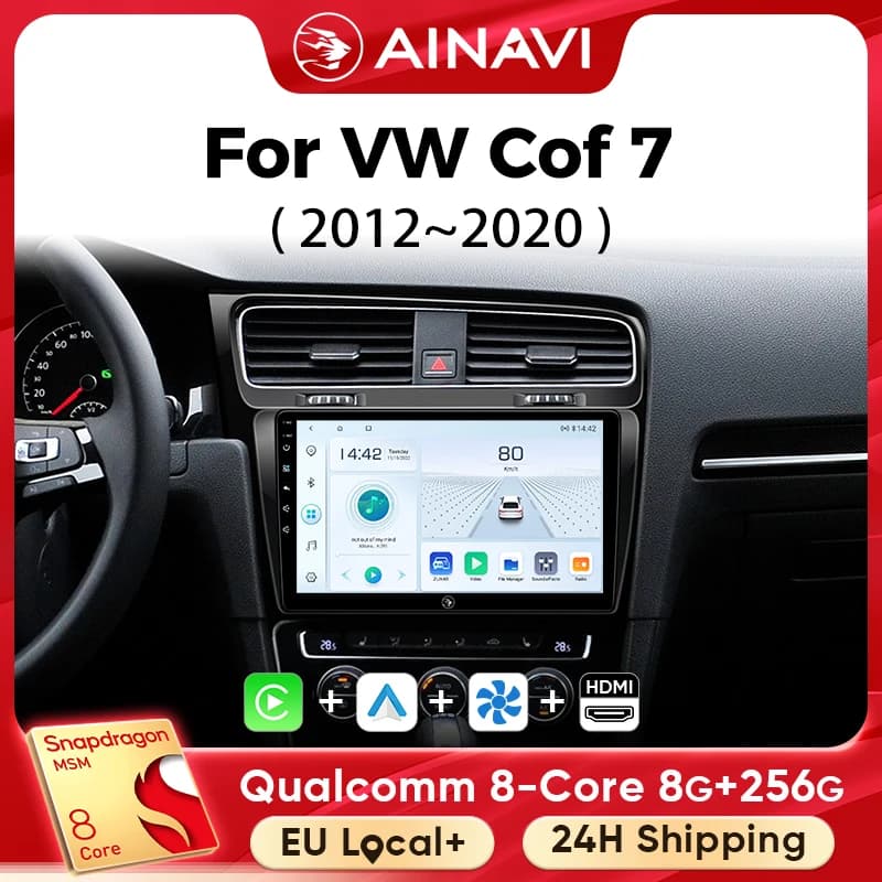 Ainavi Lettore Multimediale Per Auto Per Volkswagen VW Golf 7 MK7 GTI 2011 2013 2015 2019 2021 Wireless Carplay Android Auto 4G Wifi