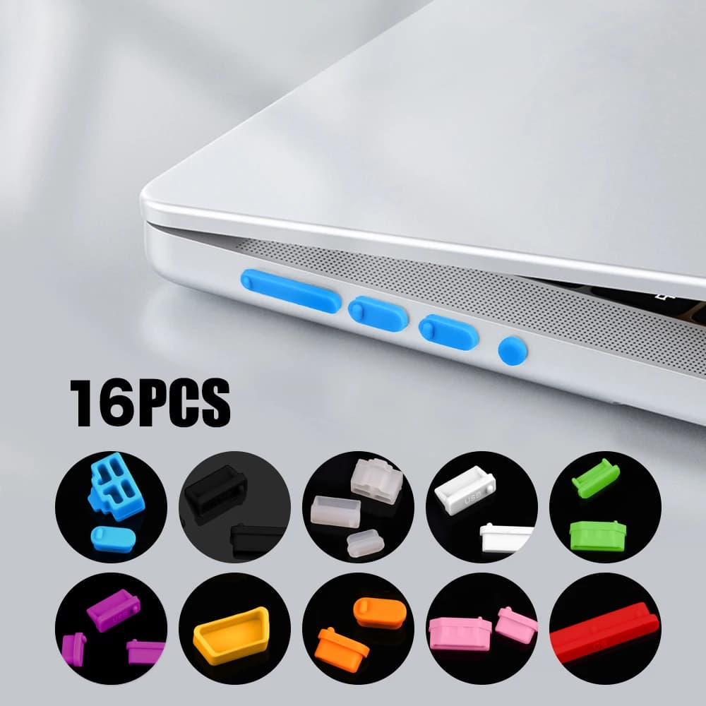 Tappo antipolvere universale per notebook in silicone 16 pz/set tappo antipolvere per laptop tappo antipolvere interfaccia computer USB copertura impermeabile