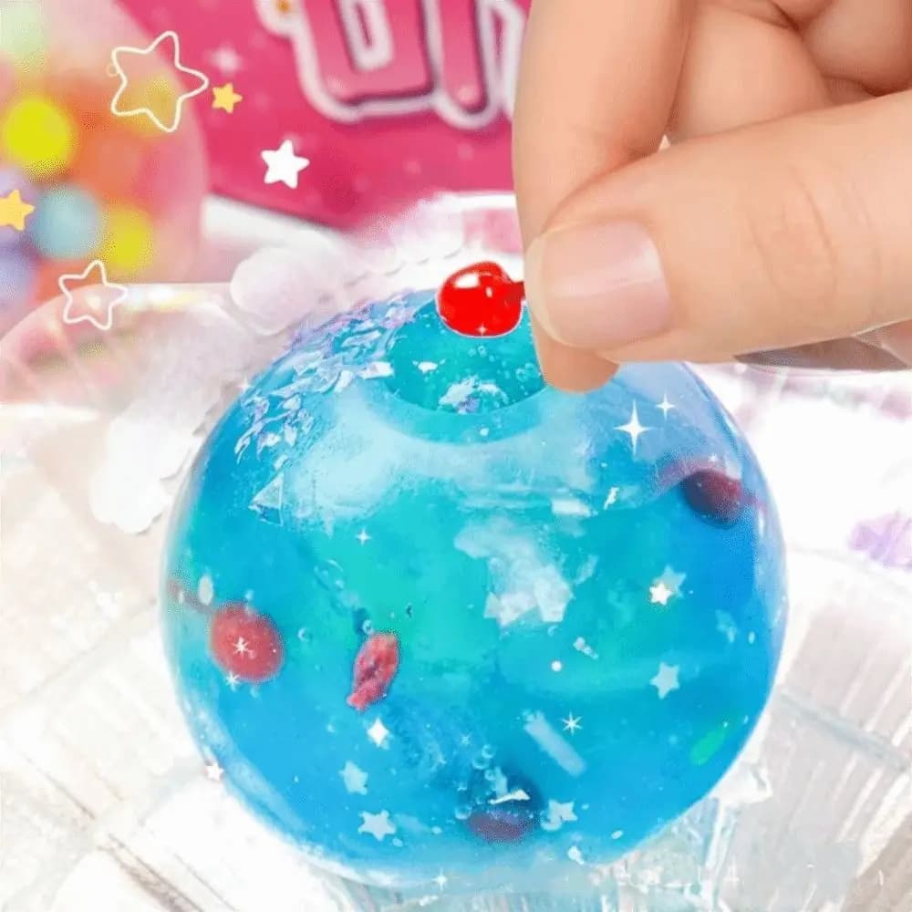 Cat Paw DIY Squishy Making Kit Sensory Slow Rebound DIY Squeeze Ball Kit Fidget Glitter Handmade Ball Skin Children Gift