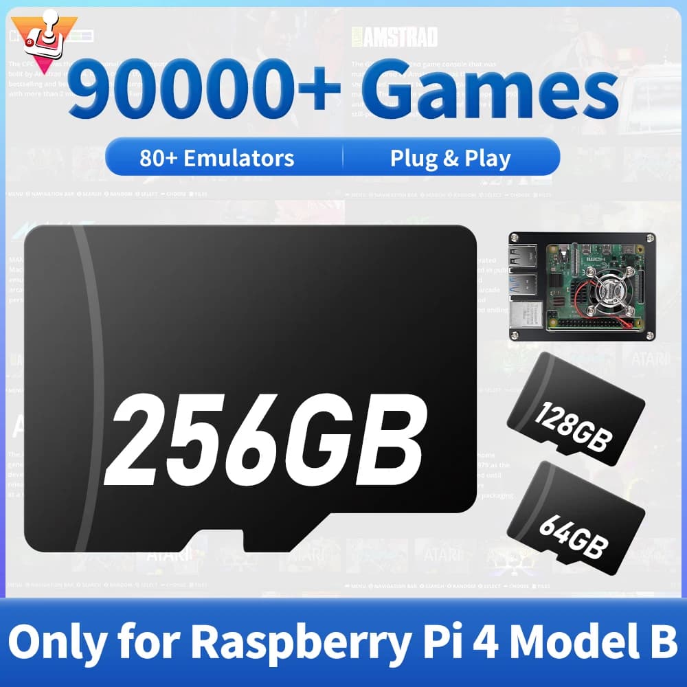Game TF Card for Raspberry Pi 4B last system Batocera 40 90000 + integrated games with 70 + emulators for PSP/PS1/DC/N64/MAME/SS