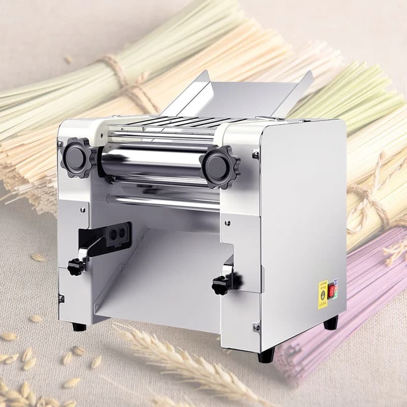 Electric Noodle Press Machine Dough Roller Stainless Steel Desktop Pasta Dumpling Maker Commercial Kneading Noodle Machine