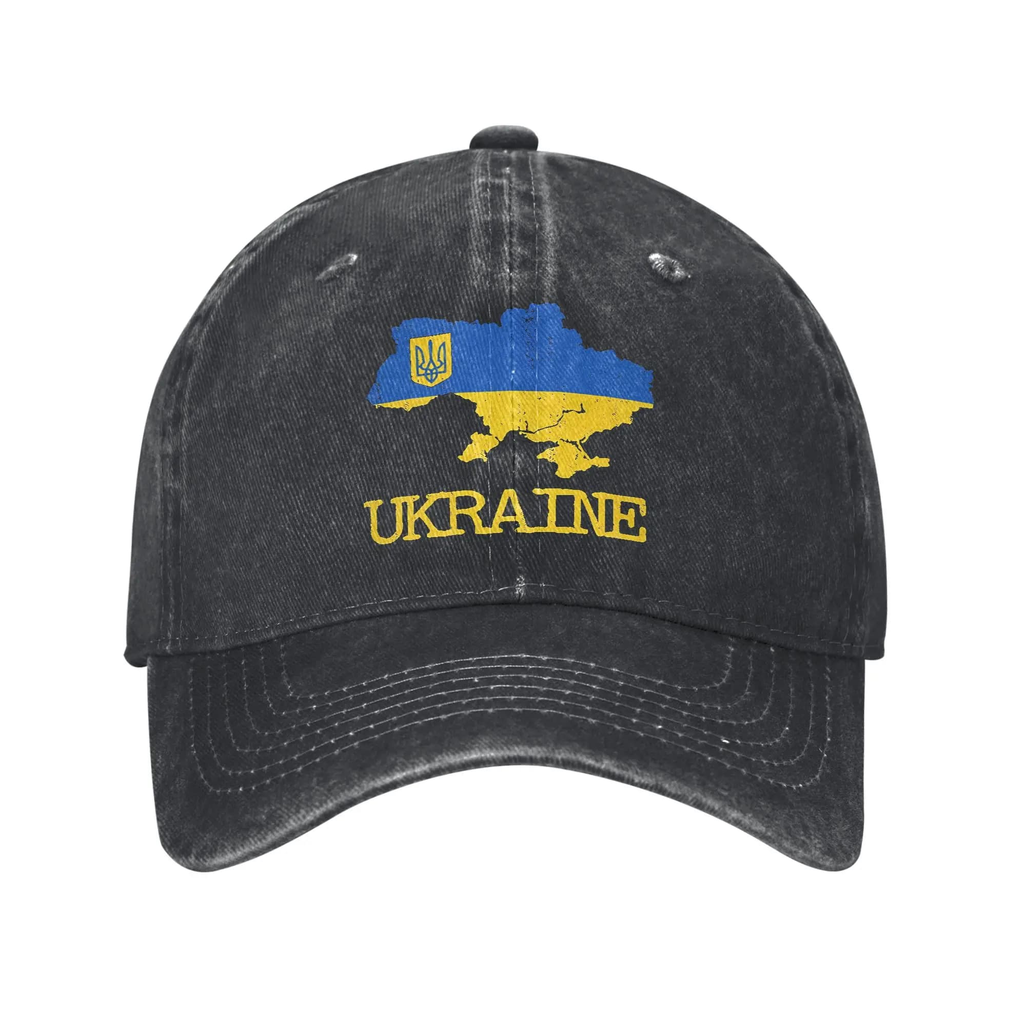 Ukraine Map Ukraini Sun Baseball Cap Unisex Men Custom DIY Trucker Hat Summer Casual Outdoor Gym Wholesale Snapback Cap
