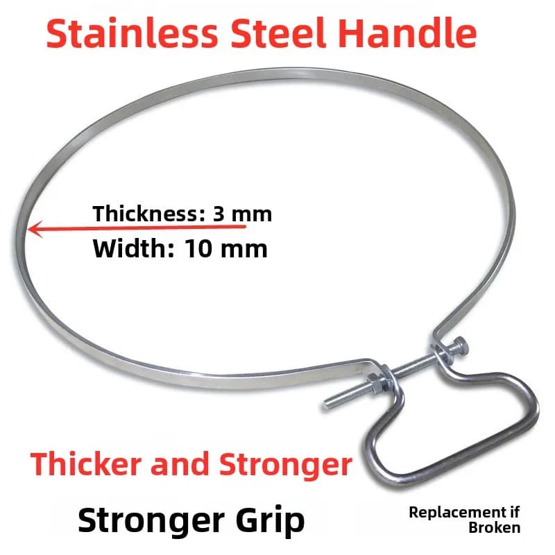 Stainless Steel Clamp Cutting Board Iron Clamp Wood 304 Stainless Steel Ring Anti-Break Iron Ring Kitchen Cooking Tools