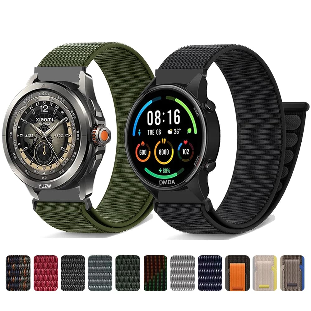 Cinturino in nylon da 22 mm cinturino da donna per Xiaomi Watch S4 Sport S3 S2 S1 braccialetti attivi/Pro per Xiaomi Mi Watch 2 Pro/colore 2 cintura