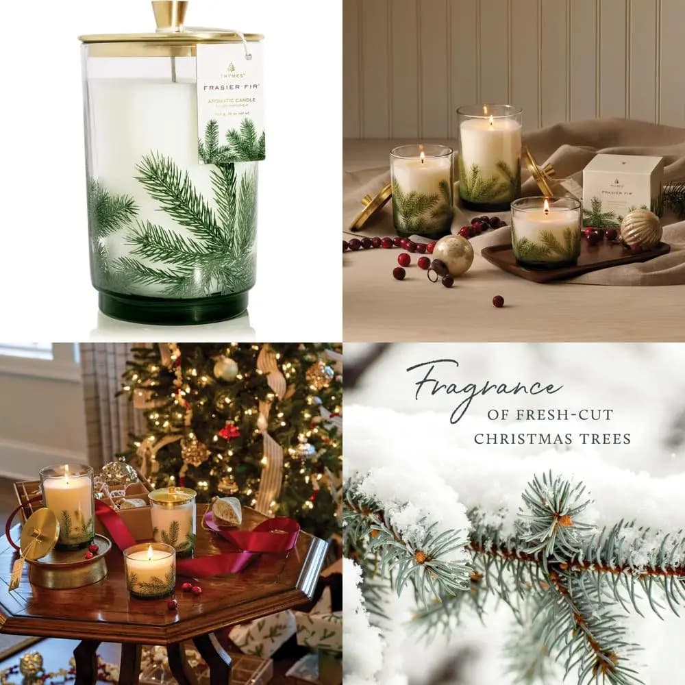 Elegant scented candles of Siberian fir and cedar wood - Luminal candles with pine needles Heritage - crisp fragrance for the house