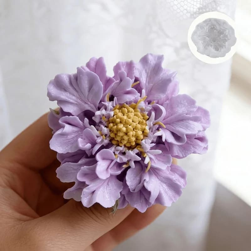 1 stampo in silicone per fiori blu da sogno in vaso, utilizzabile per candele artistiche fai da te, sapone fatto a mano, ornamenti in resina, decorazioni per la casa in stile Feng Shui