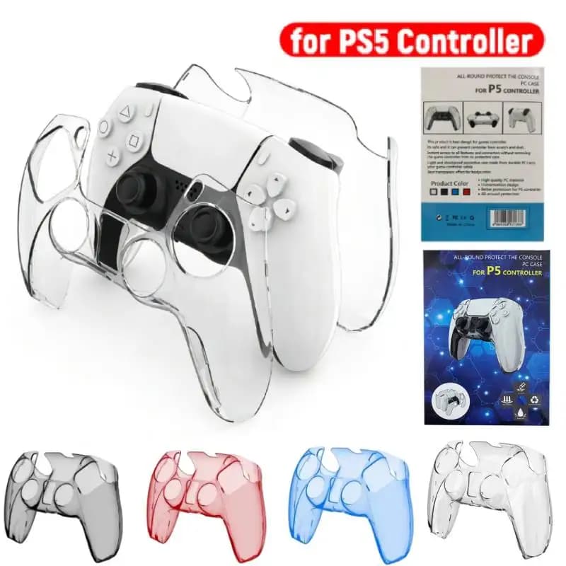 Cover Protettiva Trasparente Rigida per PS5, Guscio Ultra Sottile in PC Trasparente per Controller PlayStation 5, Accessorio